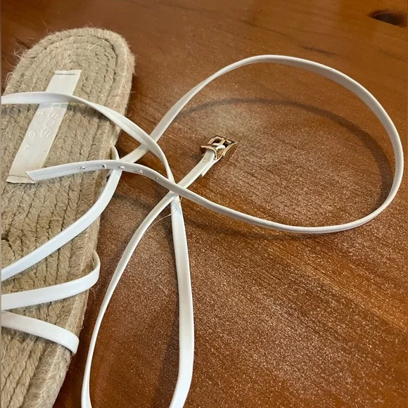 ASOS DESIGN Jamila toe loop espadrille , White, Women's US10 - Picture 3 of 10